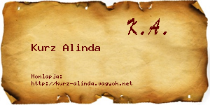 Kurz Alinda névjegykártya